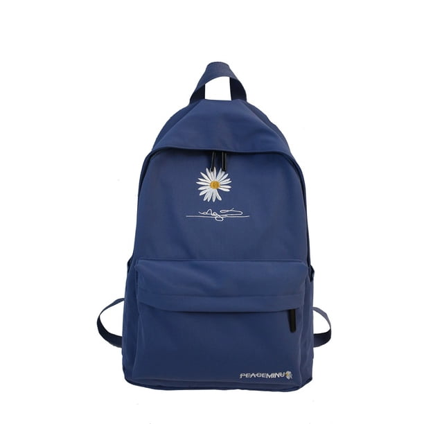 Mochila escolar para adolescentes, mochila para niñas, mochilas estampadas para mujeres, mochila escolar para estudiantes de secundaria, mochila grande negra de nailon con flores bonitas Sincero Hogar