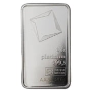 1 oz Platinum Valcambi Bar with Assay Card