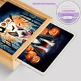 thumbnail image 4 of Happy Halloween Vampire Bull Terrier BOO with Pumpkins Fun and Spooky Acrylic Plaque with Wood Photo Frame Box Bully Dog Lovers Gifts Idea Light Box - 00018, 4 of 5