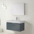 thumbnail image 2 of Virtu USA Zuri 39" Polymarble Single Bathroom Vanity Cabinet Set in Gray, 2 of 6