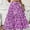Purple, variant on ZEHJUHAN Women's Floral Print Boho Maxi Skirt, High Waist Pleated A-Line Long Skirt for Spring Summer