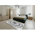 thumbnail image 4 of Ahgly Company Indoor Square Patterned Platinum Gray Novelty Area Rugs, 3' Square, 4 of 6