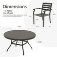 thumbnail image 2 of Patio Furniture Sets 7 Pieces Outdoor Patio Dining Set, 6 Stackable Metal Dining Chairs and 52.95" Round Metal Dining Table, Outdoor Table and Chairs for Lawn Garden Backyard Deck,Outdoor Patio Furn, 2 of 11