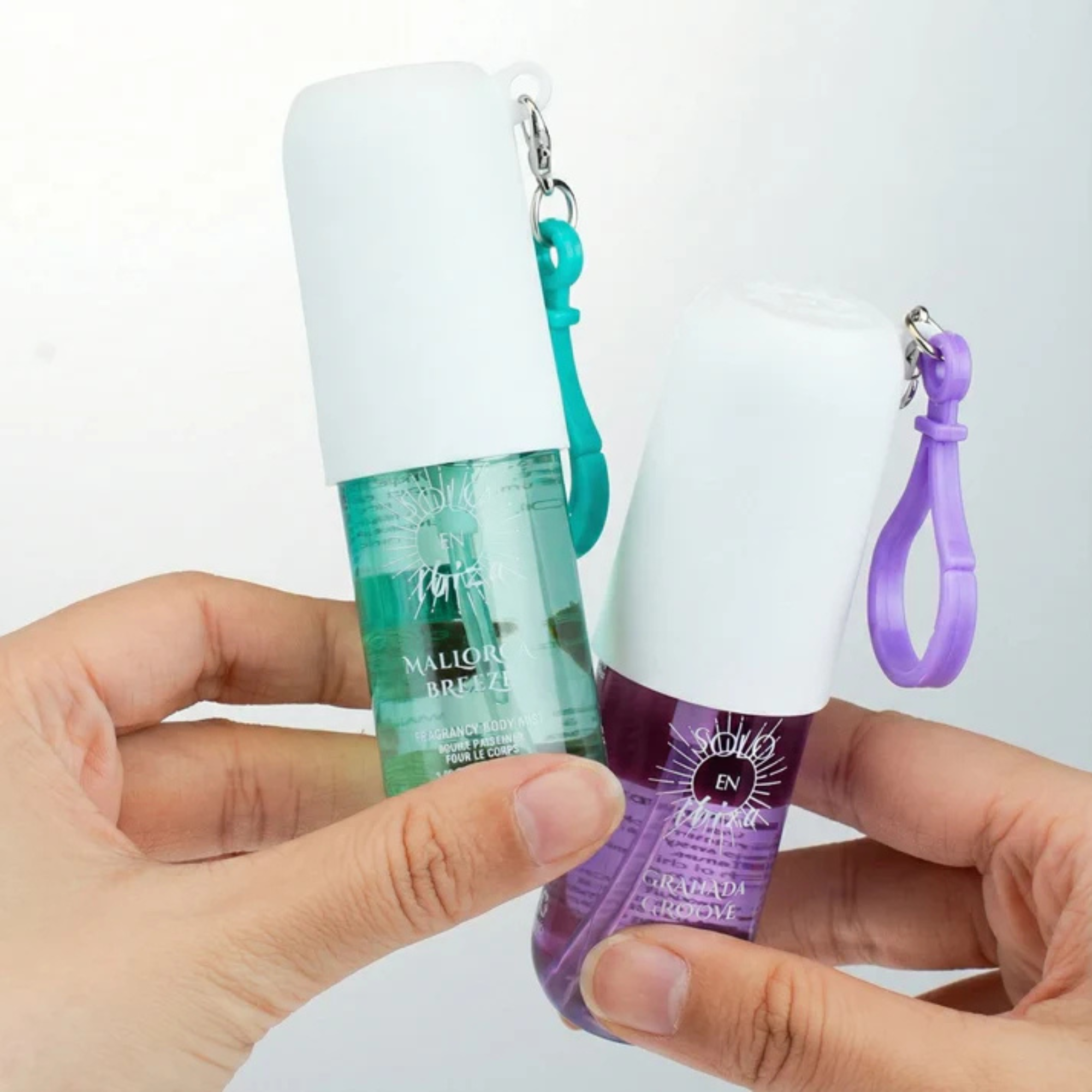 Solo En Ibiza Fragrance Body Mist 1.02 oz with Keychain 8 Assorted Scents