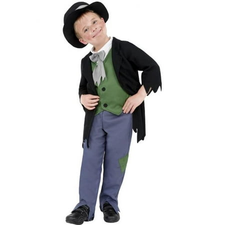 Smiffys 38671M Black Dodgy Victorian Boy Costume with Top, Trousers & Hat -