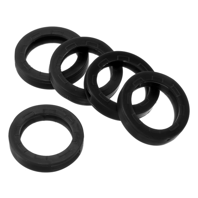 Unique Bargains Étiquettes Rondes en Silicone Identifiant de Clé, Noir, 10 Unités, Lot de 10