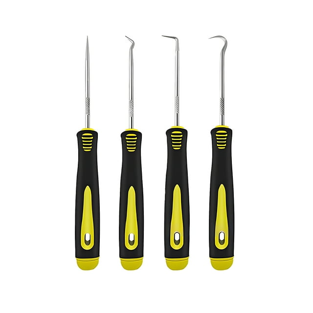 Kyusrd Car Accessories Tools and Decoration Deals!Oil Imprint Screwdriver 4-piece Set Pull Hook Screwdriver Puller Pick Tire Stone Cleaning Auto Repair Tool Multi Angle Necessary