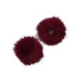 thumbnail image 3 of Advancent Bolas de piel de zorro pompones DIY sombreros de invierno bufanda Skullies de punto DIY manualidades hechas a mano fiesta Navidad ropa de felpa Artesanía vino rojo Advancent HA059883-08, 3 of 6