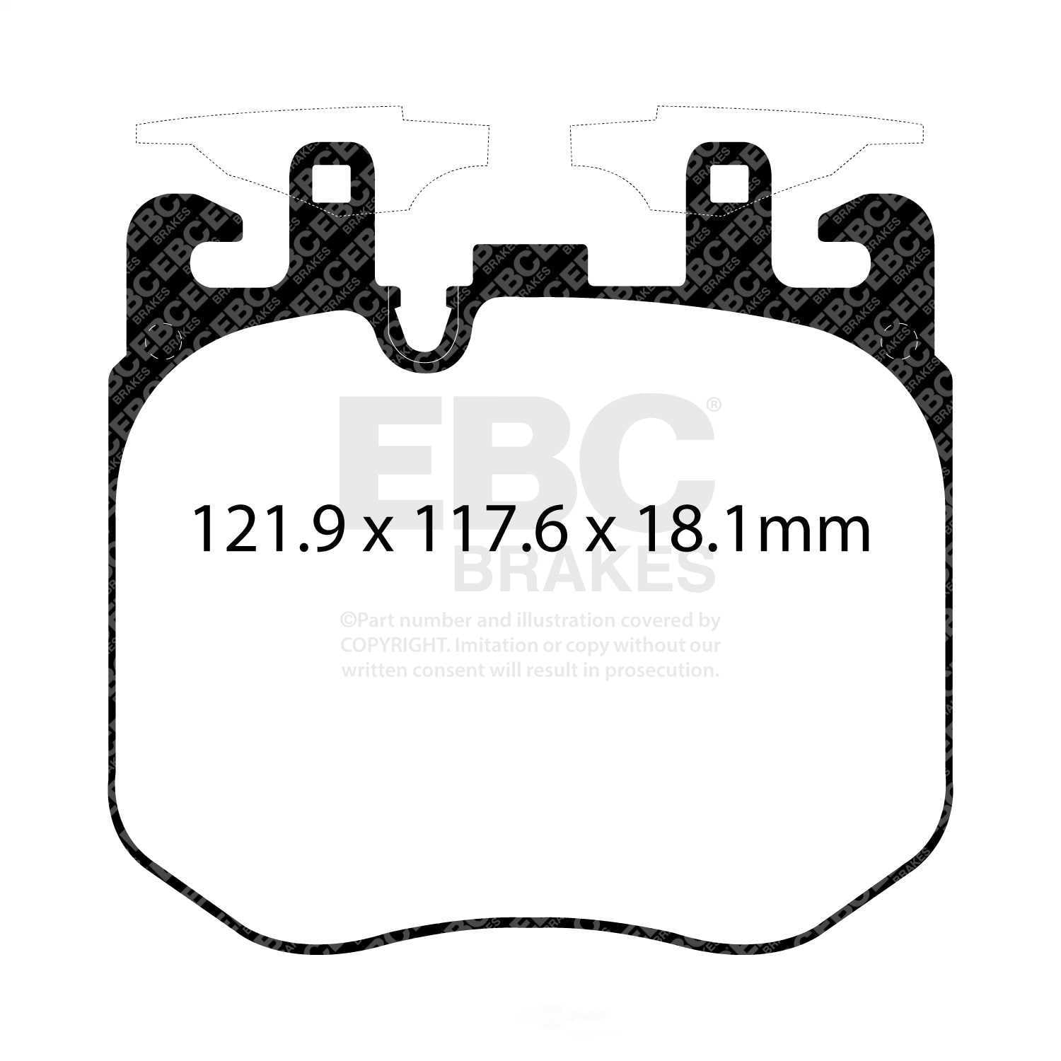 EBC Brakes Redstuff Premium Fast Street Pad For All Engine Sizes Fits select: 2019-2022 BMW X5, 2023 BMW X5 XDRIVE40I
