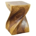thumbnail image 2 of Home Square 20x14" Traditional Wood Big Twist End Table in Oak - Set of 2, 2 of 7