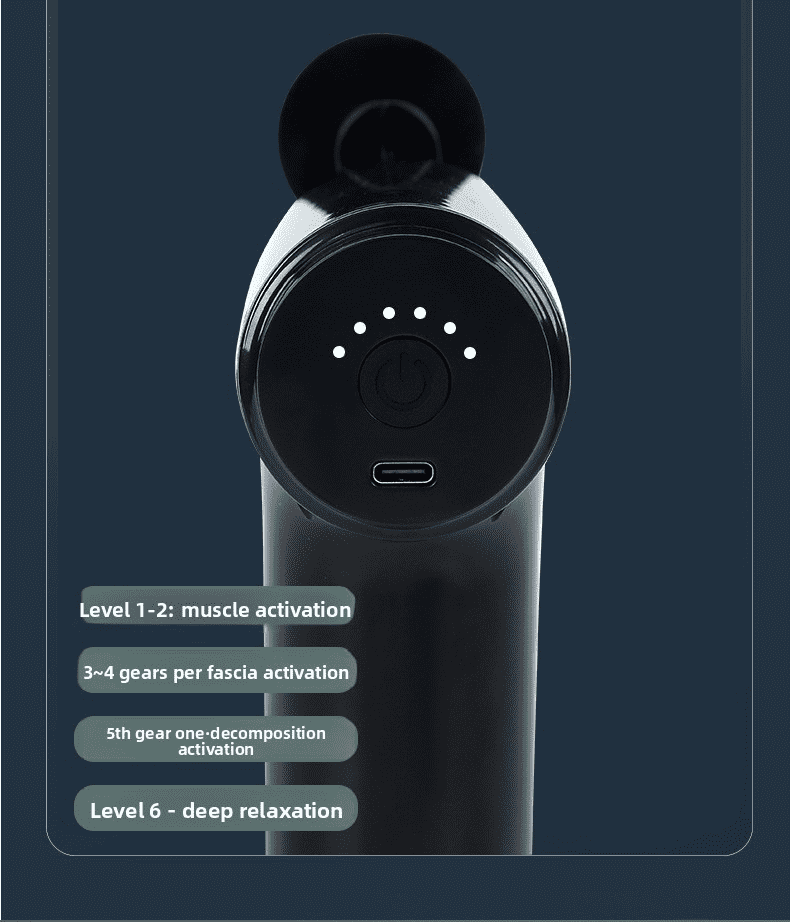 CNV Innovative Dual-Head Mini Massage Gun for Muscle Recovery, Portable Double-Node Percussion Massager with 6 Speeds, Deep Tissue Handheld Quiet Device, Type-C