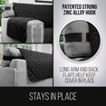 thumbnail image 3 of Original Patent Pending Reversible Large Sofa Protector, Many Colors, Seat Width to 70 Inch, Furniture Slipcover 2 Inch Strap, Couch Slip Cover Throw for Pet Dogs, Cats, Kids, Black Gray, 3 of 8