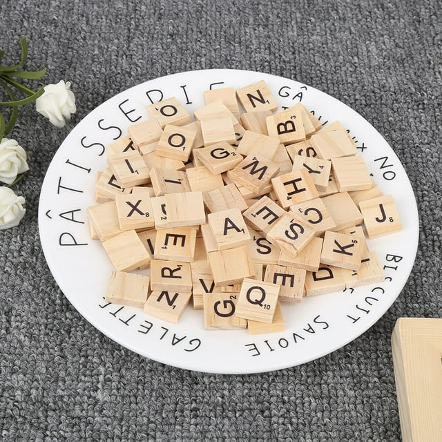 Learning Tools, Wood Blocks, High Playability 2 Set Pratical Useful For Kid Study Children Gift Capital English Alphabet With Number Wood Plate Mixed Set,Lowercase English Alphabet