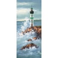 thumbnail image 3 of Burgy 10x18 Black Modern Framed Museum Art Print Titled - Lighthouse II, 3 of 5