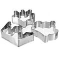 thumbnail image 2 of dianhelloya 3Pcs Kitchen Crown Craft DIY Baking Stainless Steel Cookie Biscuit Cutter Pastry Mold Silver, 2 of 7