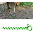 thumbnail image 6 of Ashman 10 inch Plastic Spiral Ground Anchor, Green, Pack of 4, 6 of 6