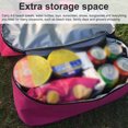 thumbnail image 3 of Malla Bolsa de playa con correas de hombro Netificación Tote Reutilizable Picnic Picnic Bolso Toy Toy Transportista Compras Suministros Organizador Rose Rojo Eigraketly OD011035-04B, 3 of 7