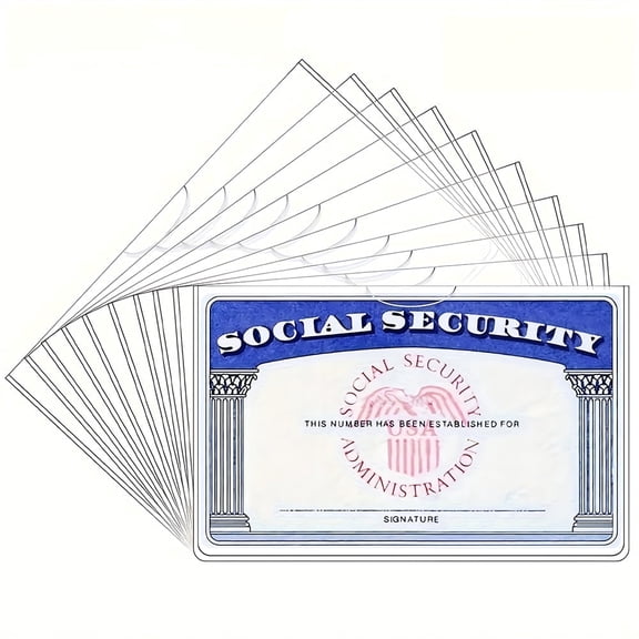 10 Pack Card Protector Social Security, Medicare, Credit & Driver's License Sleeve PVC Transparent