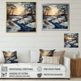 thumbnail image 4 of Designart "Snow Winters Sunset silence" Landscapes Floater Framed Canvas Wall Art, 4 of 7
