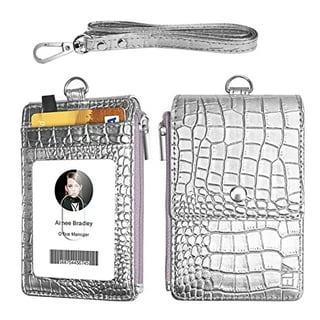 elv badge holder with zipper pouch