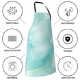 thumbnail image 5 of Kdxio Blue Marble Apron with Pockets Adjustable Kitchen Aprons for Men Women Waterproof Aprons for Cooking,Drawing,Crafting, Baking Household Cleaning, 5 of 8