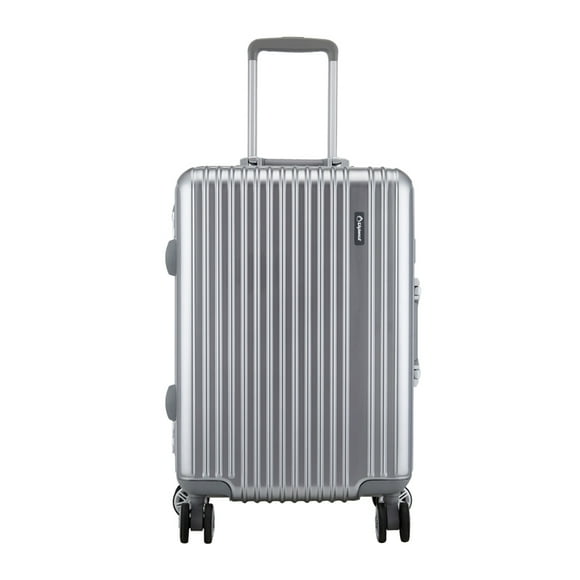 Diplomat Luggage , Aluminum Frame, Suitcase with TSA Lock Spinner Wheels, Silver