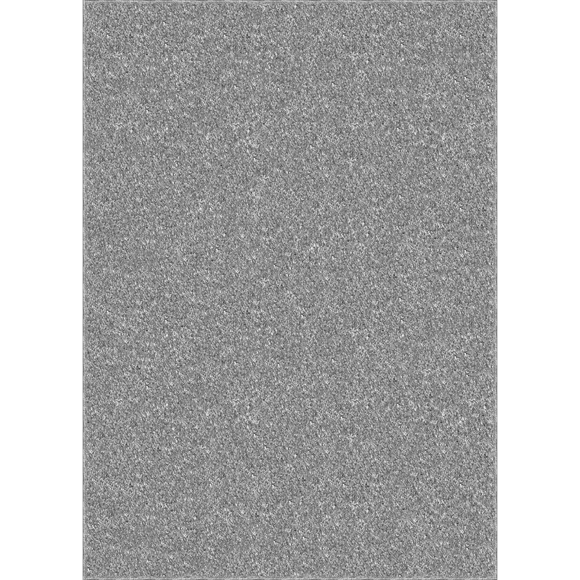 Mainstays 5 ft x 7 ft Gray Microfiber Plush Shag Area Rug