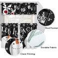 thumbnail image 7 of Winter Christmas Kitchen Curtains Valances 3 Piece Set,Merry Xmas Snowman Let it Snow Elk Reindeer Snowflake Rod Pocket Farmhouse Cafe Curtain Over Sink Window for Holiday Decor 36 Inch, 7 of 7