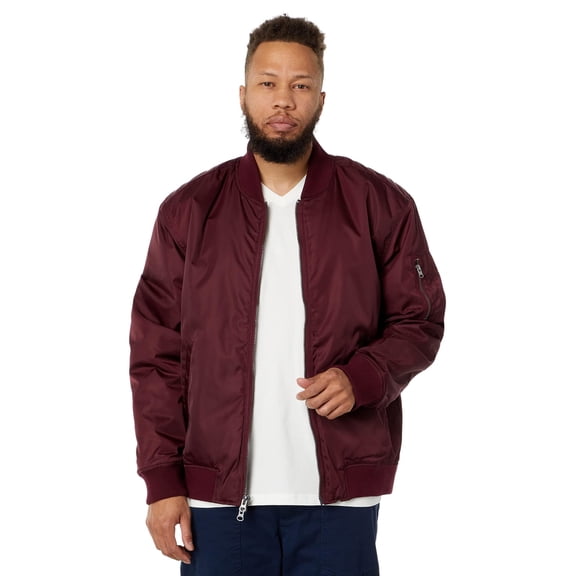 LABEL Men’s Go-To Bomber Jacket Nylon Burgundy SM