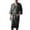 AB388 Grey, variant on Male Autumn Winter Bathrobe Solid Color Long Sleeve V Neck Sleepwear Leisure Loose Men'S Cardigan Strap Pajamas Homewear With Pockets Black Size Xl