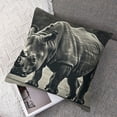 thumbnail image 7 of Decorative Pillow Cover  Pack Cases Wildlife Black Rhinoceros Throw Pillow Covers for Sofa double sided plush Pillow Case Cushion Case for Living Room Square Modern Cushion Cover for Home Deco, 7 of 7