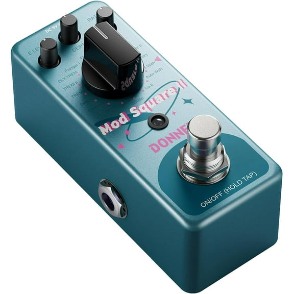Donner Modulation Pedal - Mod Square Ⅱ for Electric Guitar Pedal Boards, 16 Effects Chorus Phaser Tremolo Flanger Rotary Vibrato Wah Lo-fi Detune 16 Modulation Modes, True Bypass