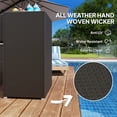 thumbnail image 4 of Outsunny Outdoor Towel Rack for Pool w/ Drawer & Cabinet, Dark Brown, 4 of 9