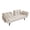 Beige, variant on Leumius 74" Modern Loveseat Sofa for Living Room,Velvet Futon sofa bed with Adjustable Back & with 2 Throw Pillow for Bedroom,Small Spaces,Navy Blue