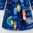 thumbnail image 6 of NOLDARES Girls Boys Fleece Hooded Robes, Warm Printed Bath Robe for Kids Soft Fuzzy Bathrobe for Gifts,Dark Blue,5-6 Y, 6 of 6
