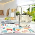 thumbnail image 5 of FREEAMG Colorful Rainbows Dish Drying Mats Tableware Absorption Water Mat Home Decor Drying Pad for Kitchen Countertop, 16 X 18 Inch, 5 of 7