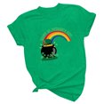 thumbnail image 4 of Qiopertar T-shirts à Col Rond pour Femmes Imprimé Saint-Patrick Mode Confortable Blouses Féminines Tops Liquidation Livraison Gratuite Offres de la Semaine Liquidation, 4 of 6