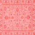 thumbnail image 1 of Ahgly Company Machine Washable Indoor Square Abstract Red Modern Area Rugs, 6' Square, 1 of 1