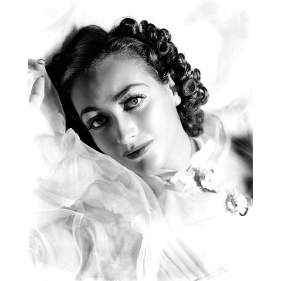 Joan Crawford classic 1930's glamour portrait in white 5x7 inch photo