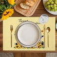 thumbnail image 4 of Yellow Sunflowers Placemats Set of 8, Gnomes Farmhouse Botanical Bee Placemats for Dining Table, Place Mats for Kitchen Tabletop, Waterproof Wipeable Dining Table Mats Set, 4 of 9