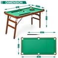 thumbnail image 5 of 55" Folding Pool Table Portable Foldable Billiards Table with 2 Cue Sticks 16 Balls Triangle Chalk Pool Game Table for Kids and Adults, 5 of 9