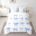 thumbnail image 2 of Feelyou Dreamy Blue Bow-tie Twin Bedding Sets 7-Piece, Boys Girls Bedding Comforter Set, 2 of 8
