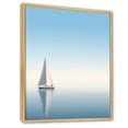 thumbnail image 2 of Designart "Serene Coastal Sailing In White" Coastal Floater Framed Canvas Art Print, 2 of 5