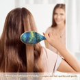 thumbnail image 5 of Natural Wooden Round Hair Brush - Wooden Cushion Massage Comb for Straight and Curly Hair, Promotes Scalp Blood Circulation,Forest, 5 of 7