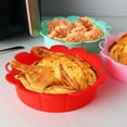 thumbnail image 4 of MesaSe Air Fryers Pan Non Stick Foldable Flower Shape Silicone Baking Tray for Kitchen Bakery, 4 of 8
