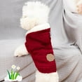 thumbnail image 4 of Topumt Dog Cat Stripe Sweater with Hoodie for Christmas Sweatshirt Winter Pet Clothes Xmas Puppy Outfits, 4 of 7