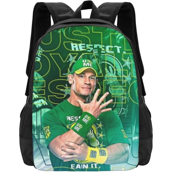 Wrestler John Cena Backpack Casual Large Capacity Laptop Schoolbag Wrestling Fans Birthday Gift