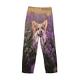 thumbnail image 5 of Xecao Dog in Lavender Flowers Men's Straight Lounge Pajama Pants: The Ultimate in Comfortable Sleepwear, 5 of 9