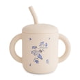 thumbnail image 1 of Vaso de Entrenamiento Mushie Flores Lila Silicona 175 ml 6M+, 1 of 8