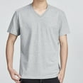 thumbnail image 1 of pstuiky camisetas de hombre, Suéter casual de manga corta con cuello en V y cuello en V para hombre camisas casuales para hombre xxxl, 1 of 4